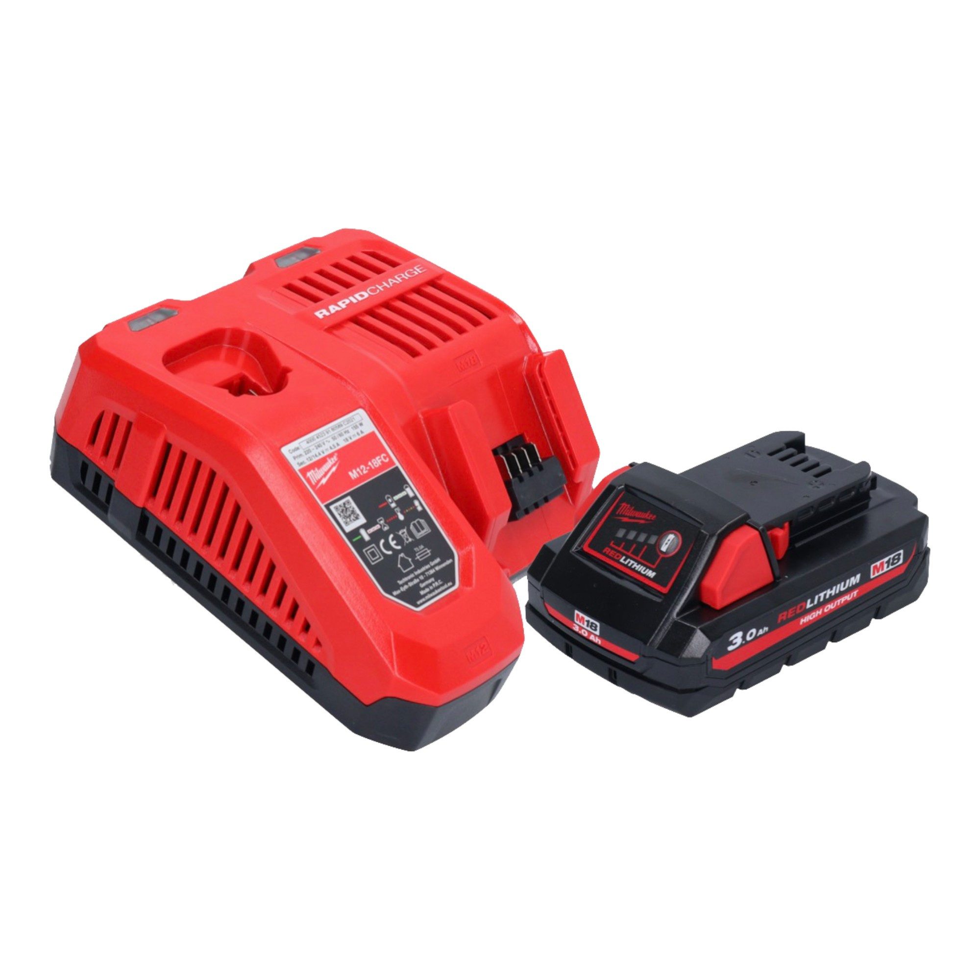 Milwaukee Werkstattpresse M18 GG-301 Akku Fettpresse 18 V 690 bar + 1x Akku 3,0 Ah + Ladegerät