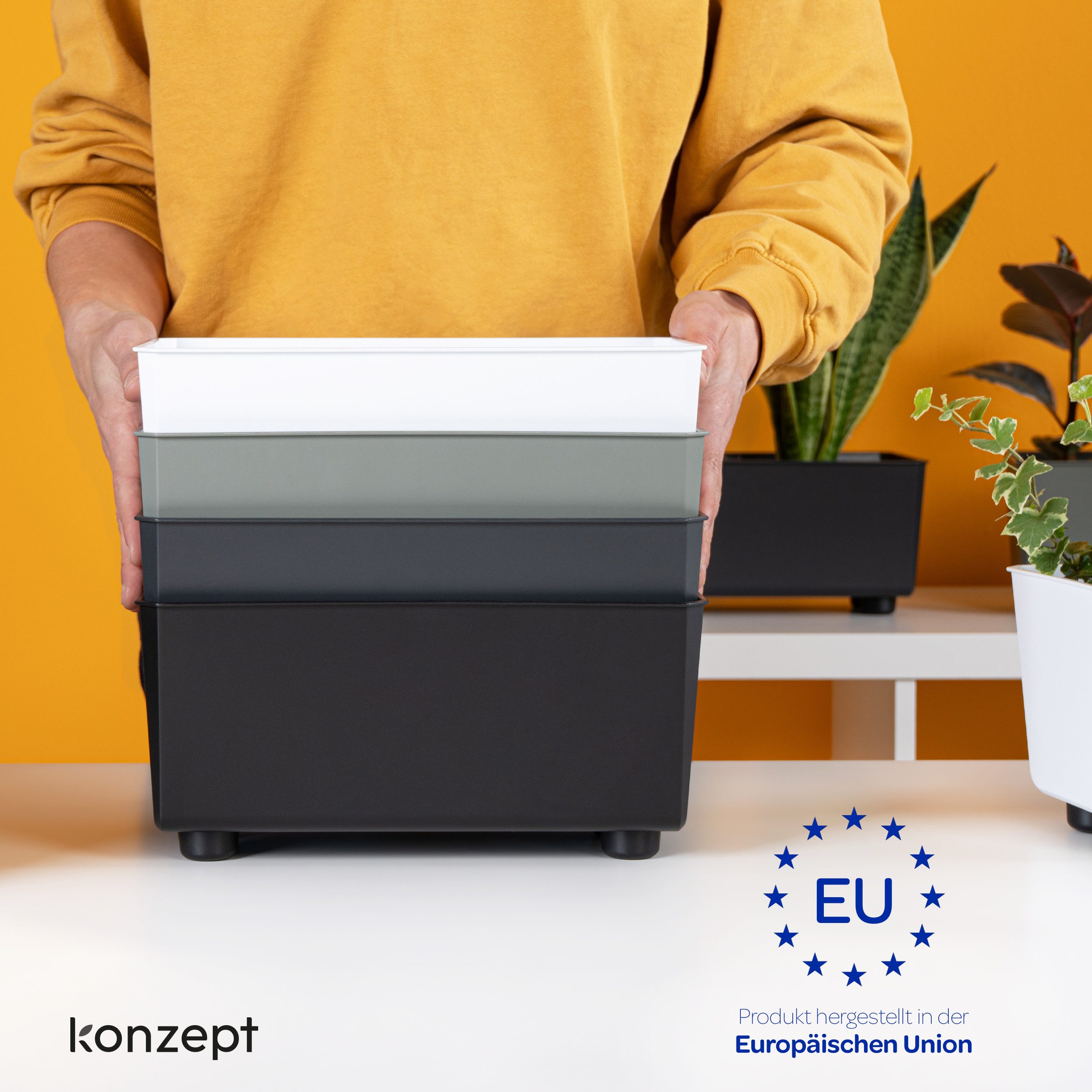 KONZEPT Blumenkasten Blumentöpfe mit Füßen, rechteckig günstig online kaufen