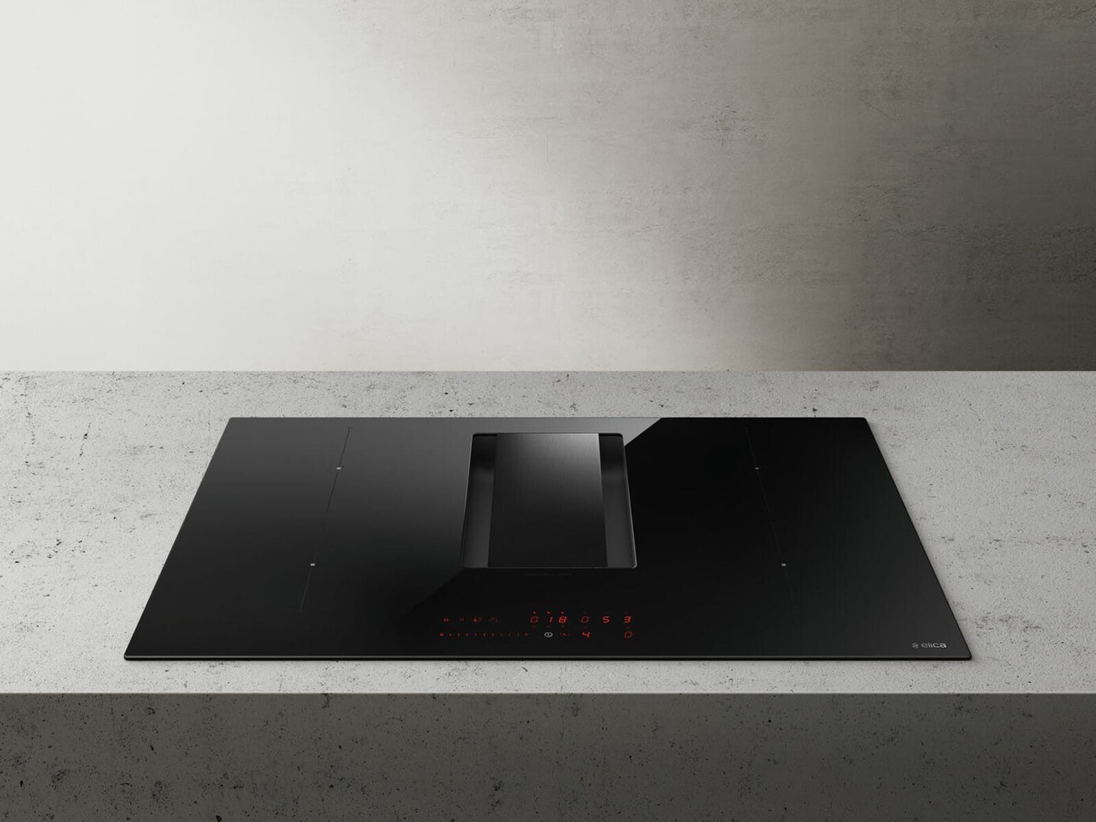 Elica Kochfeld mit Dunstabzug PRF0183127, Timer, TouchControl-Bedienung