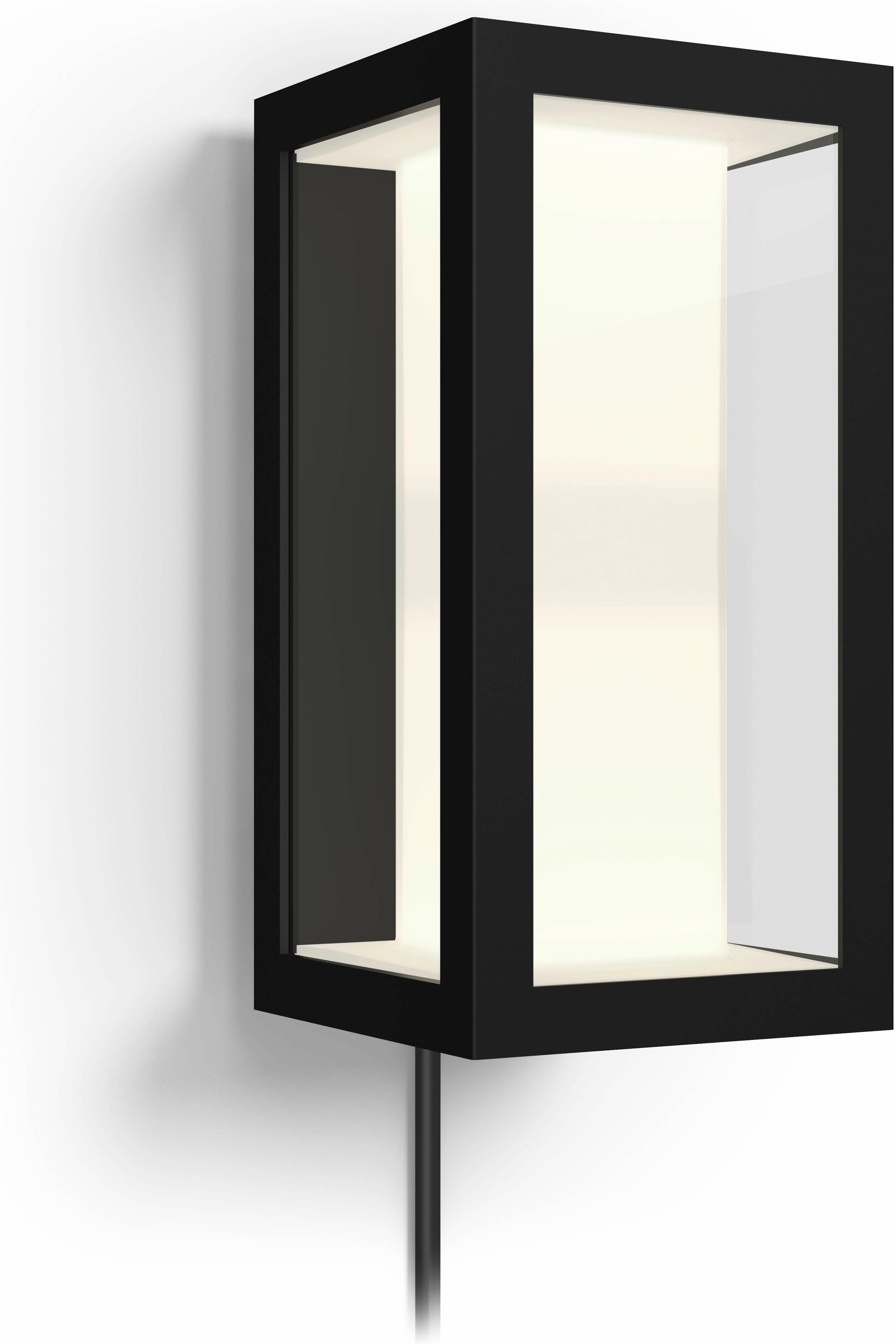 Philips Hue LED Außen-Wandleuchte Outdoor White & Color Ambiance Impress Erweiterung Niedervolt, Abschaltautomatik, Bluetooth, CCT - über Fernbedienung, Dimmfunktion, Einschlafhilfe, Farbsteuerung, Farbwechsel, Memory, nach Trennung vom Netz, Nachtlichtfunktion, RGB, Smart Home, Timerfunktion, Weckerfunktion, dimmbar über Fernbedienung, erweiterbar, mehrere Helligkeitsstufen, LED fest integriert, Farbwechsler, RGB, warmweiß - kaltweiß, Steuerbar per App und Stimme, Smart Home fähig, Farbfähig und Weißtöne