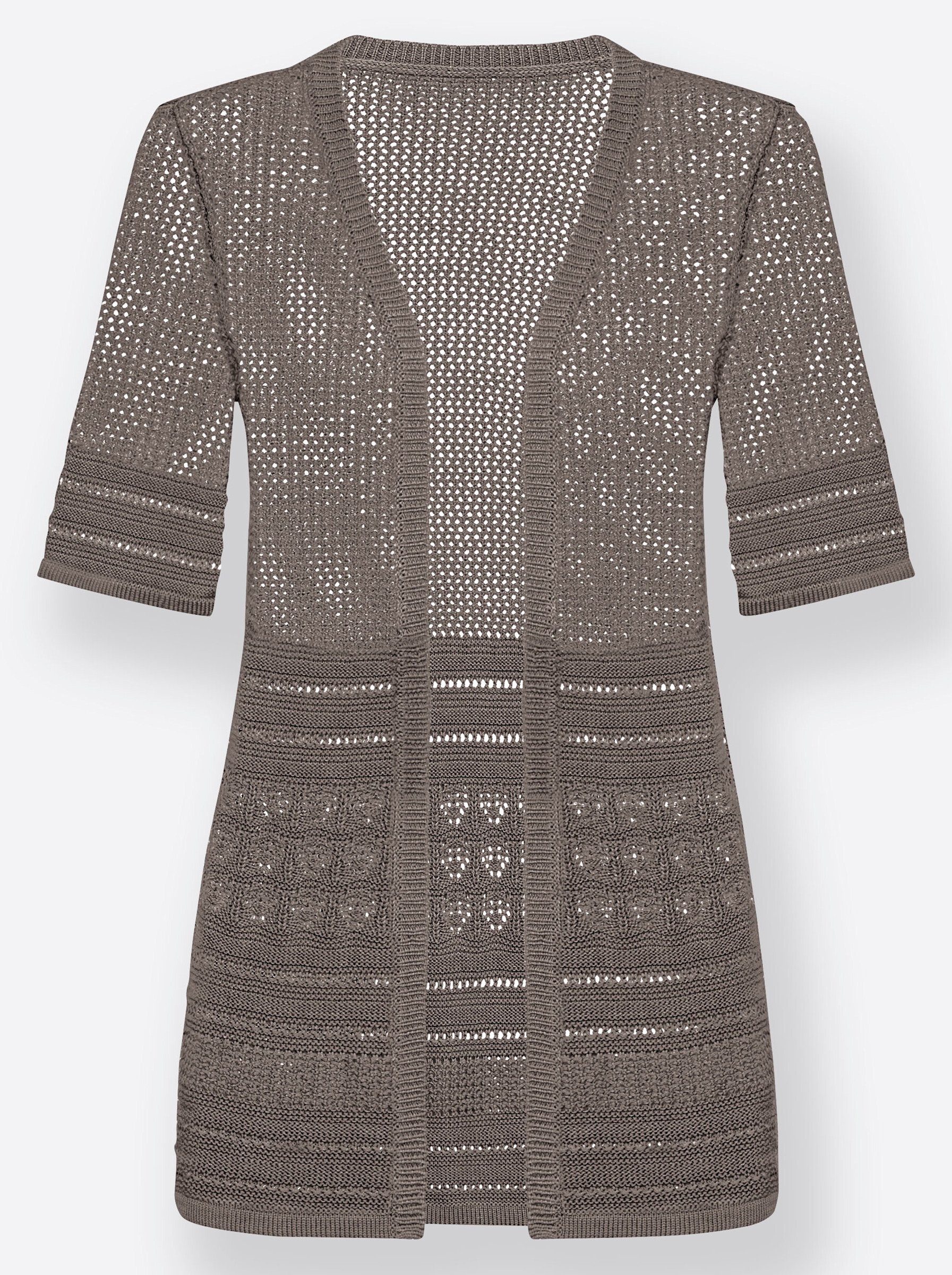 Witt Strickjacke Strickjacke Kurzarm Ajour, Links-Strick günstig online kaufen