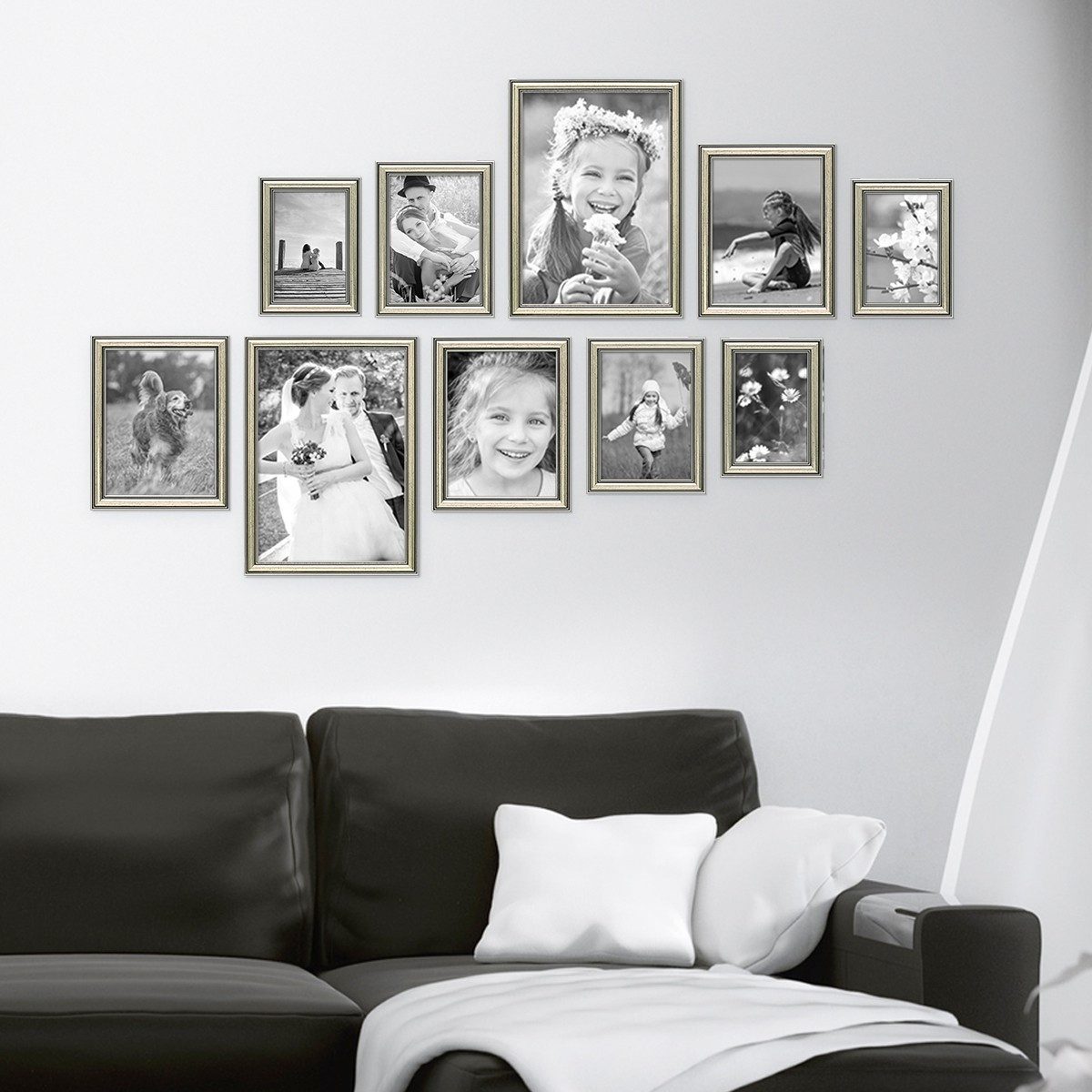 PHOTOLINI Bilderrahmen 10er Set Kunststoff-Rahmen eleganter günstig online kaufen