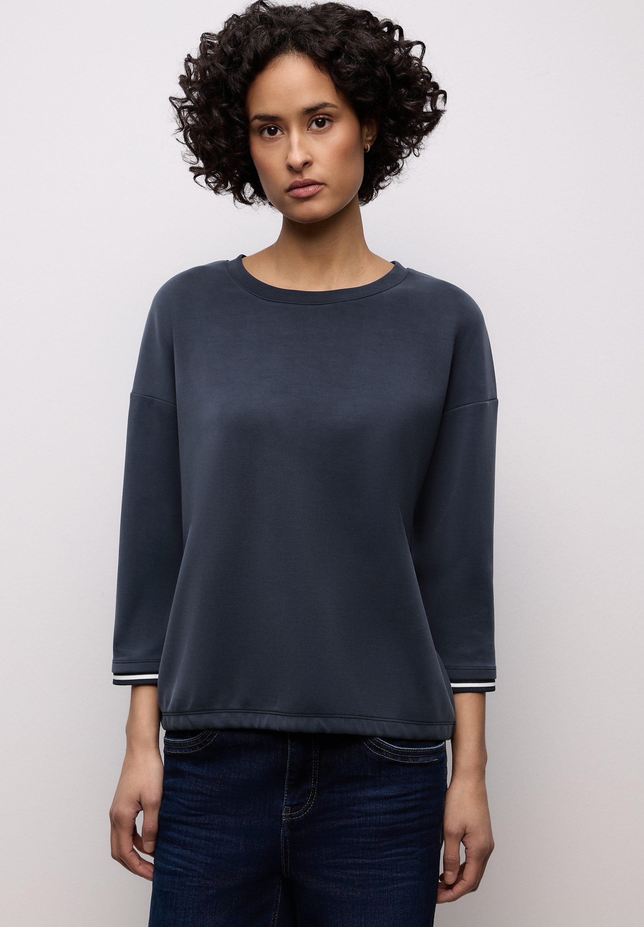 STREET ONE Rundhalsshirt Rundhalsausschnitt