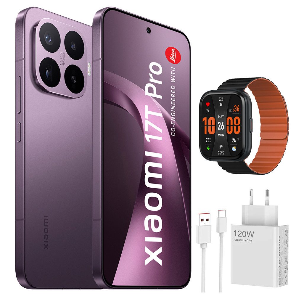 Xiaomi 17T Pro 12+512GB Smartphone & 120W HyperCharge & Smartwatch Handy (50 MP Kamera)