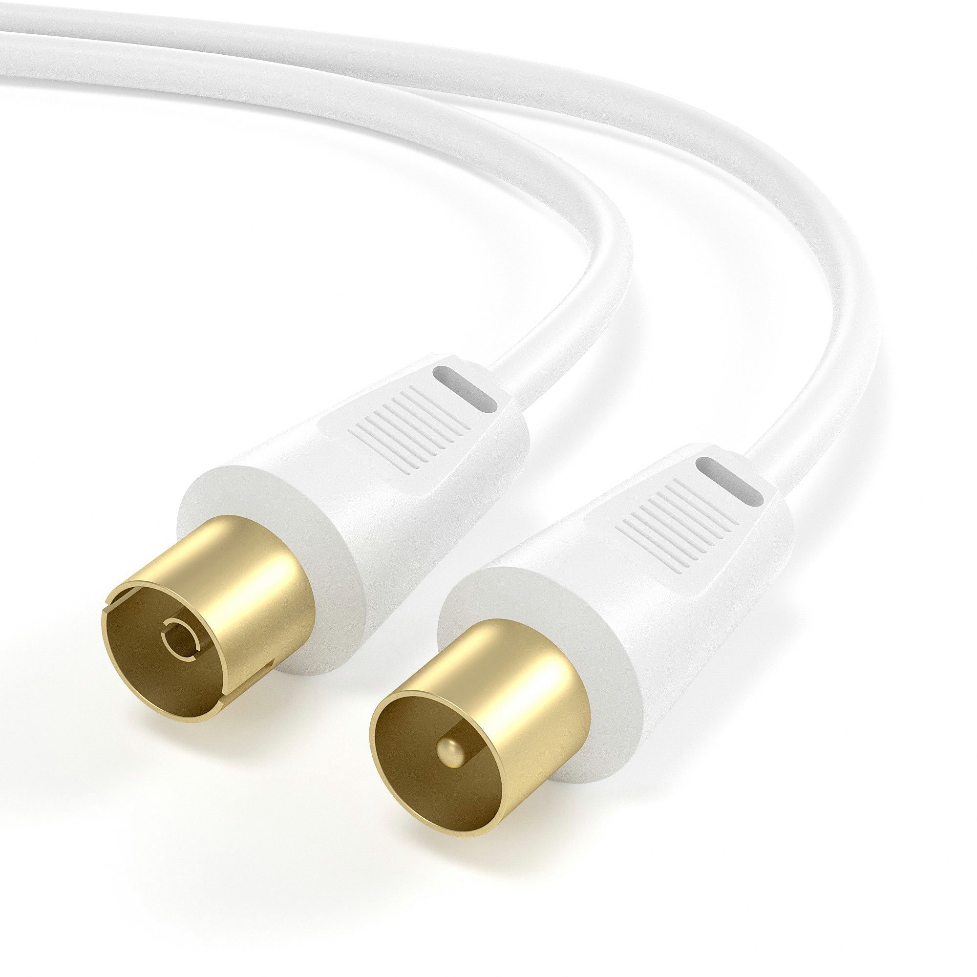 JAMEGA Antennenkabel HDTV Full HD 135db 75 Ohm Koaxialkabel 4K UHD Koax Steck SAT-Kabel, (500 cm)