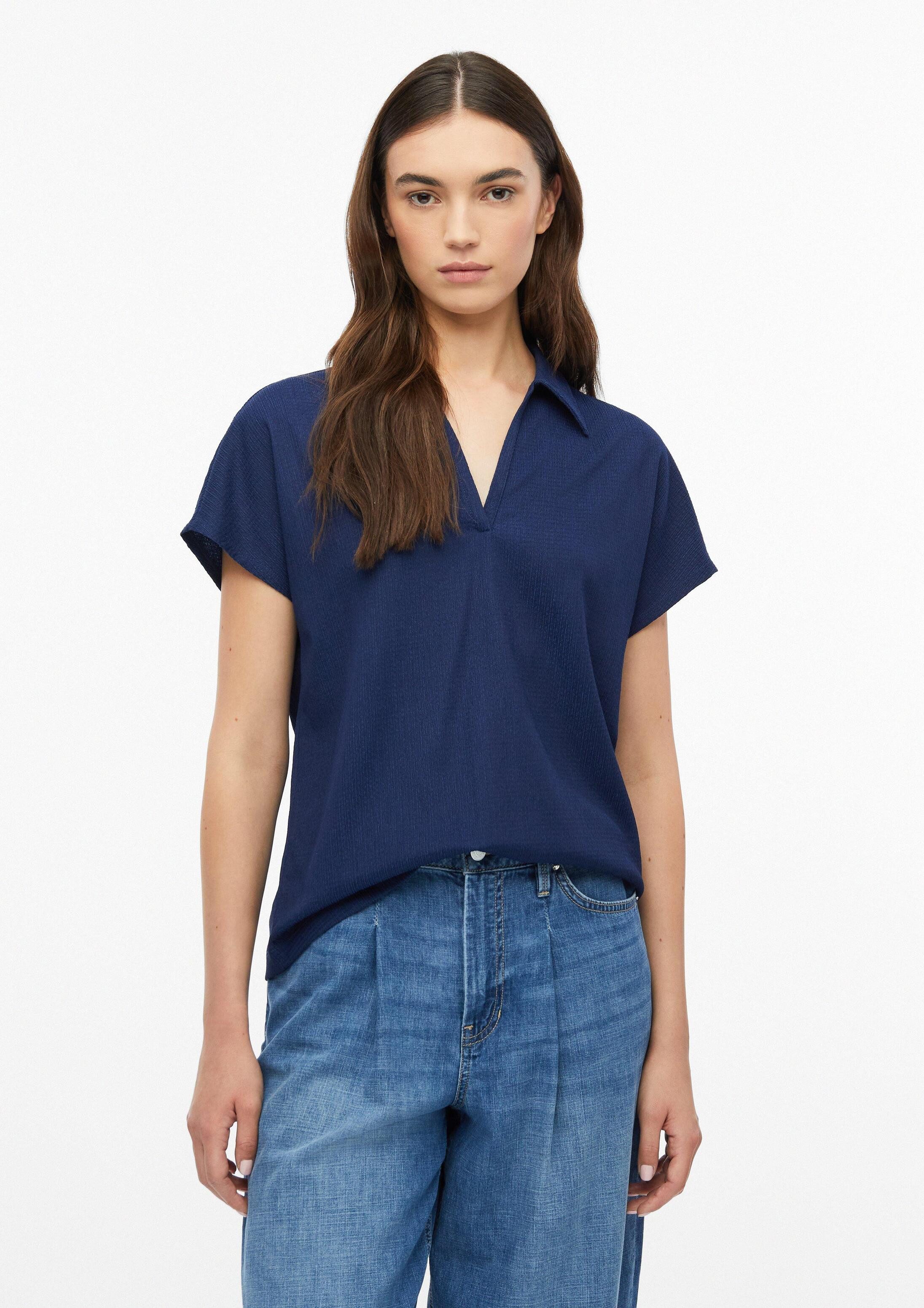 s.Oliver Kurzarmshirt Polo-Shirt Strukturiertes Jersey-Polo