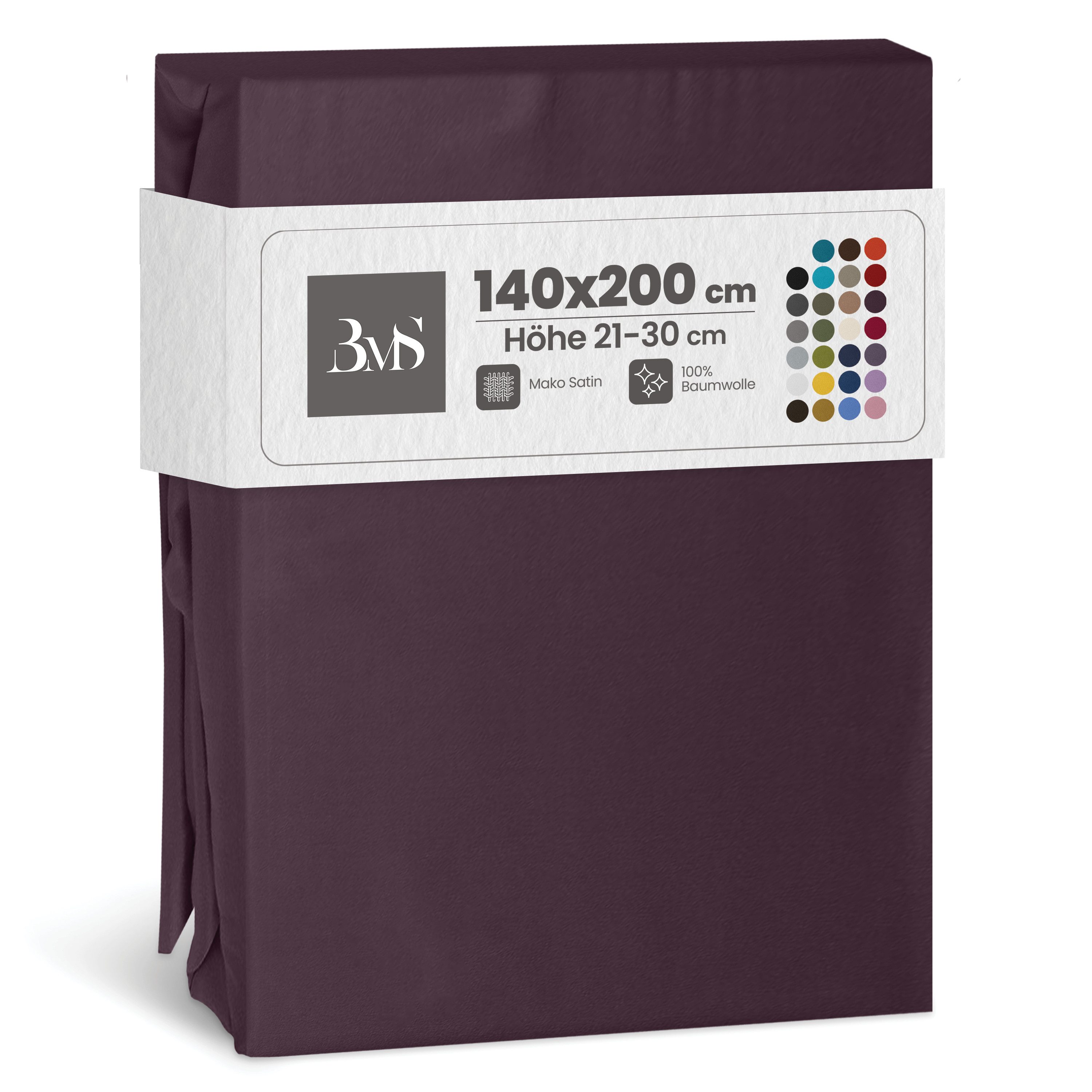 BETTWAESCHE-MIT-STIL Spannbettlaken Mako Satin Spannbettlaken, Matratzenhöh günstig online kaufen
