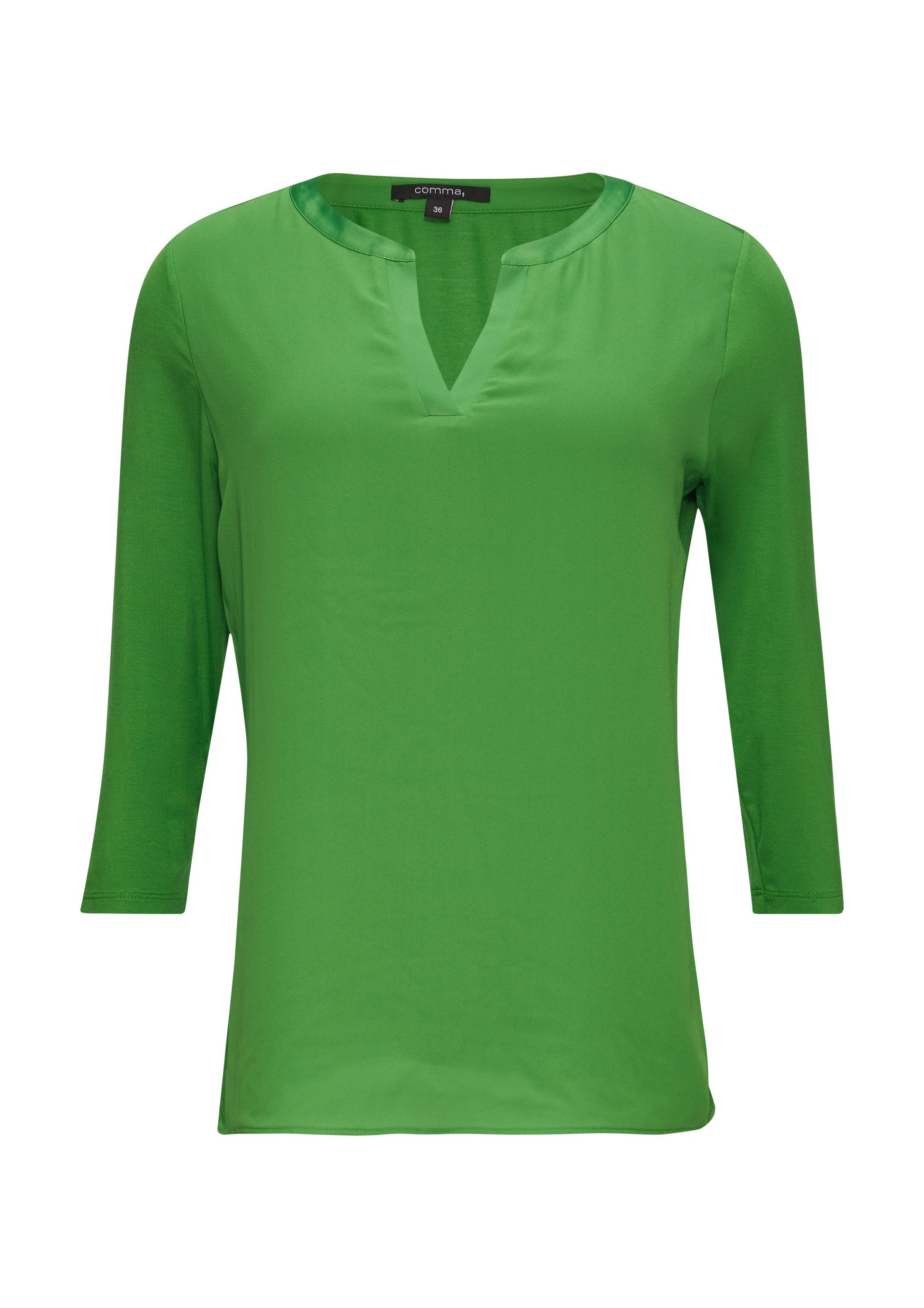 comma 3/4-Arm-Shirt T-Shirt Longsleeve mit Tunika-Ausschnitt günstig online kaufen
