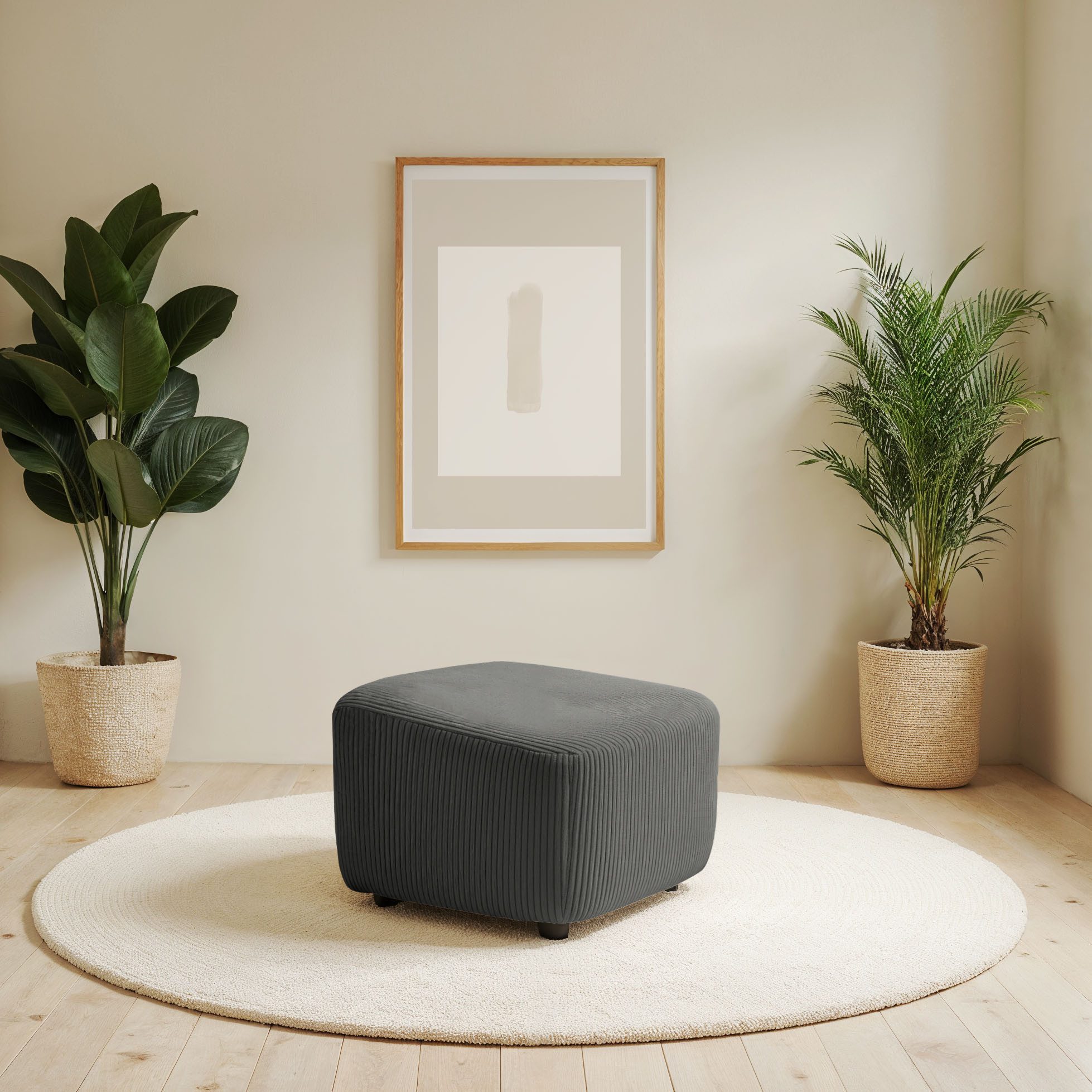 Polsterhocker HETTY, passender Hocker zum Drehsessel HETTY, 56 x 60 x 40 cm