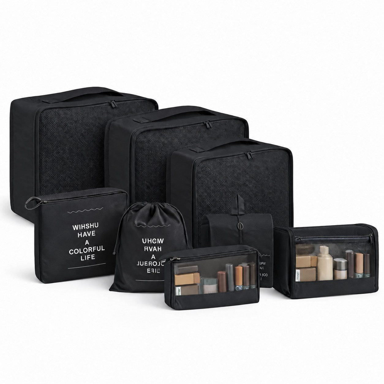 Everhomely® Kofferorganizer Packtaschen und Packwürfel für Reisen (Set)