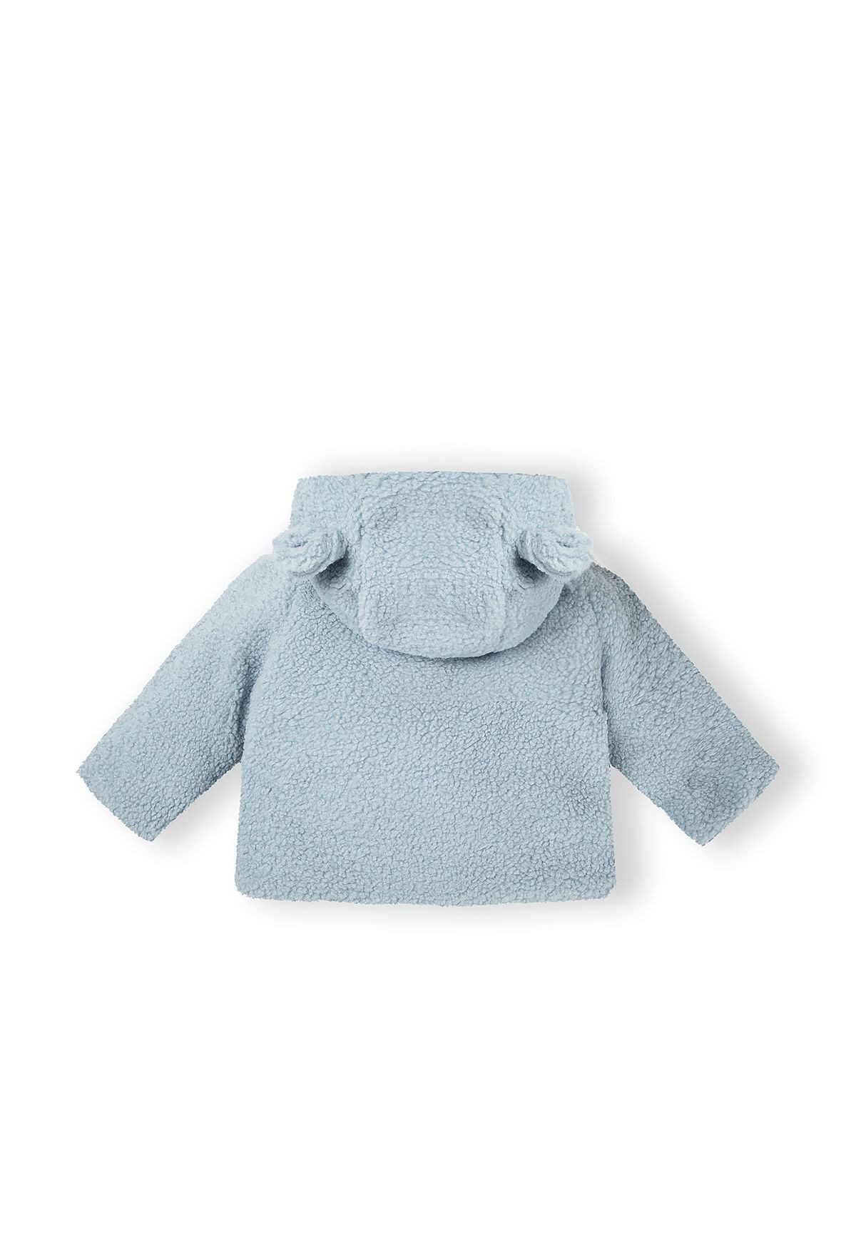 MINOTI Fellimitatjacke Teddy-Babyjacke mit Kapuze und Knöpfen (0-24m) kuschelig