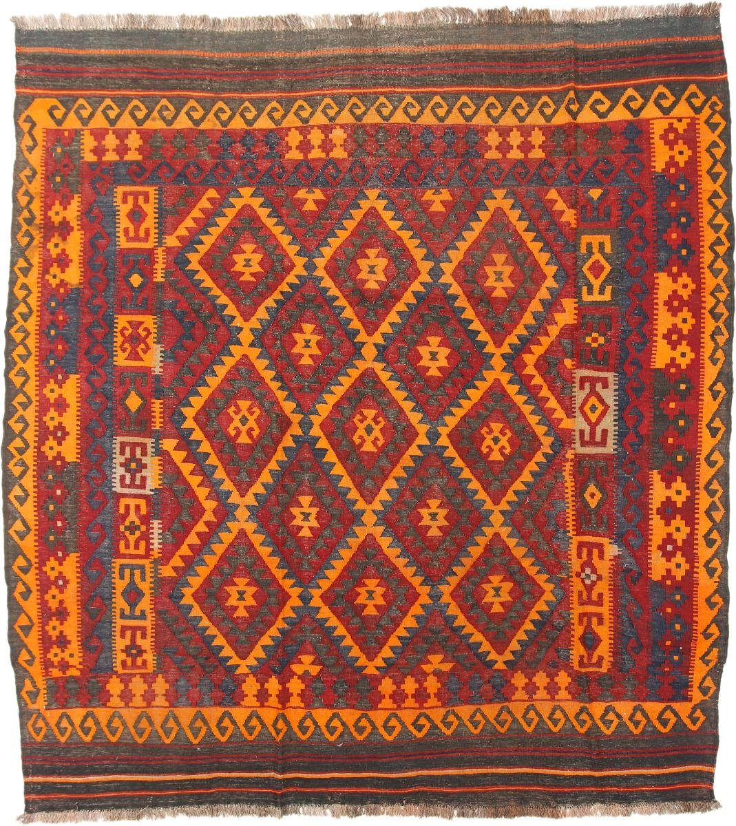 Beliebt Orientteppich Kelim Afghan Antik 231x247 3 Höhe: Handgewebter mm Trading, rechteckig, Quadratisch, Orientteppich Nain