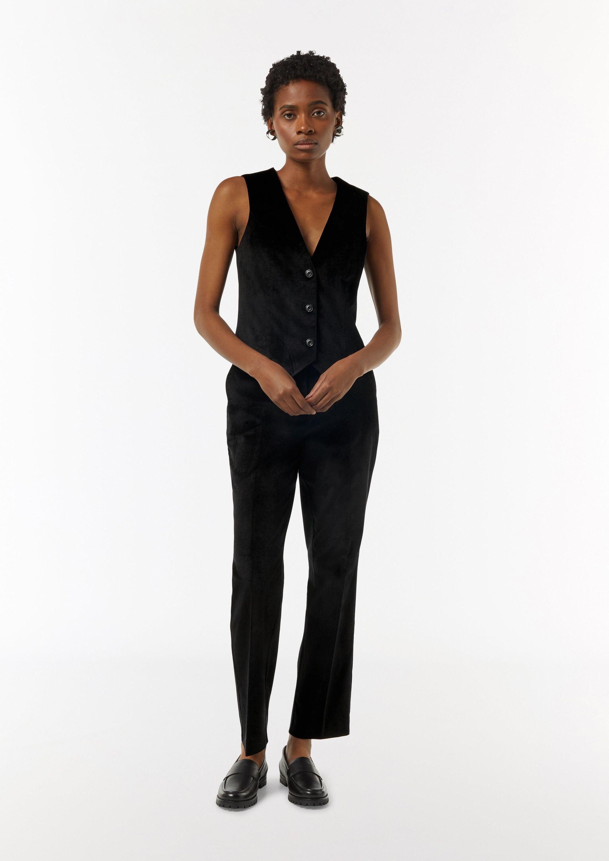 comma 7/8-Hose Hose Samthose mit satiniertem Bund