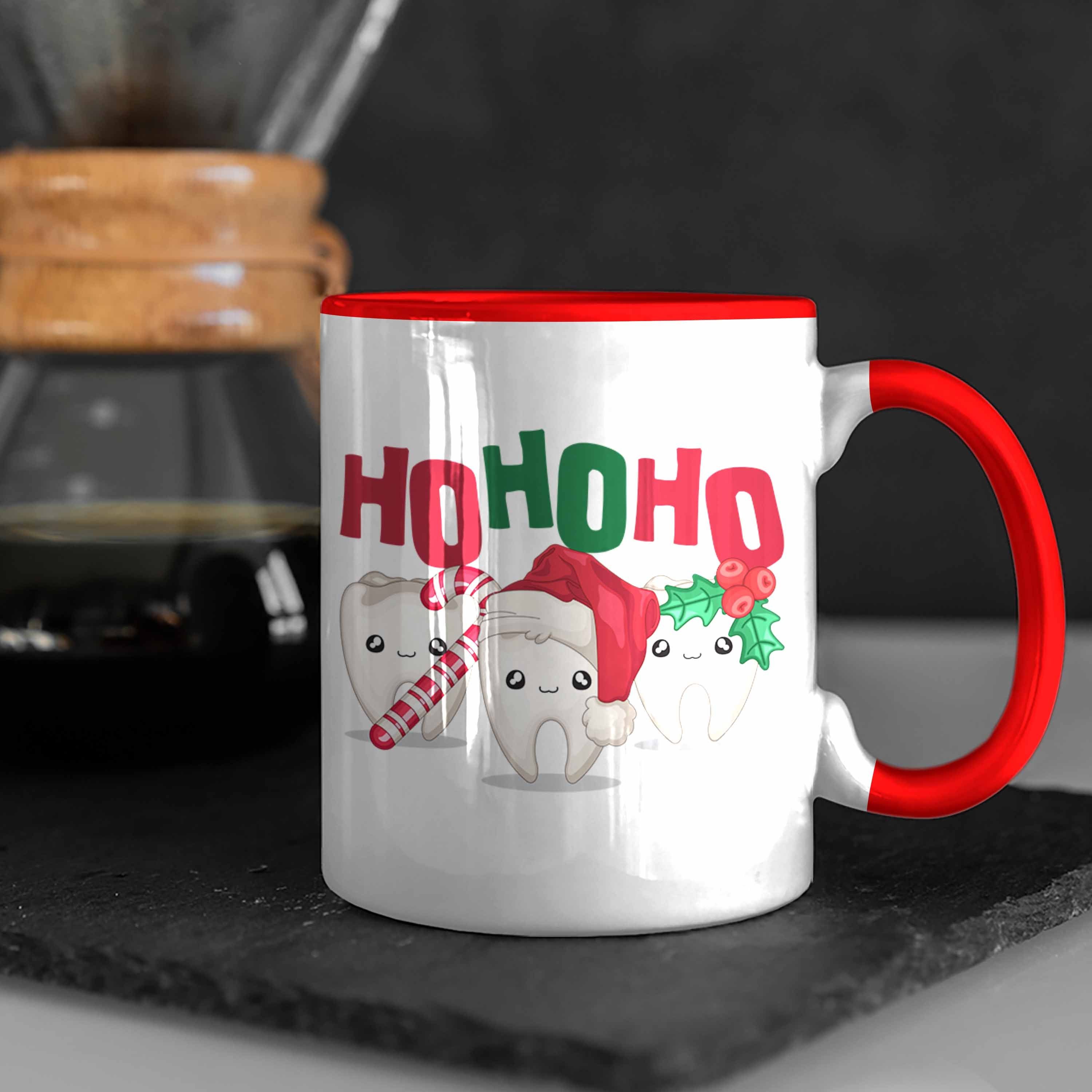 Ho Tasse Zahnarzt Geschenk Zahnarztassistent Zahn-Gr Trendation Ho Tasse Ho Weihnachten Rot