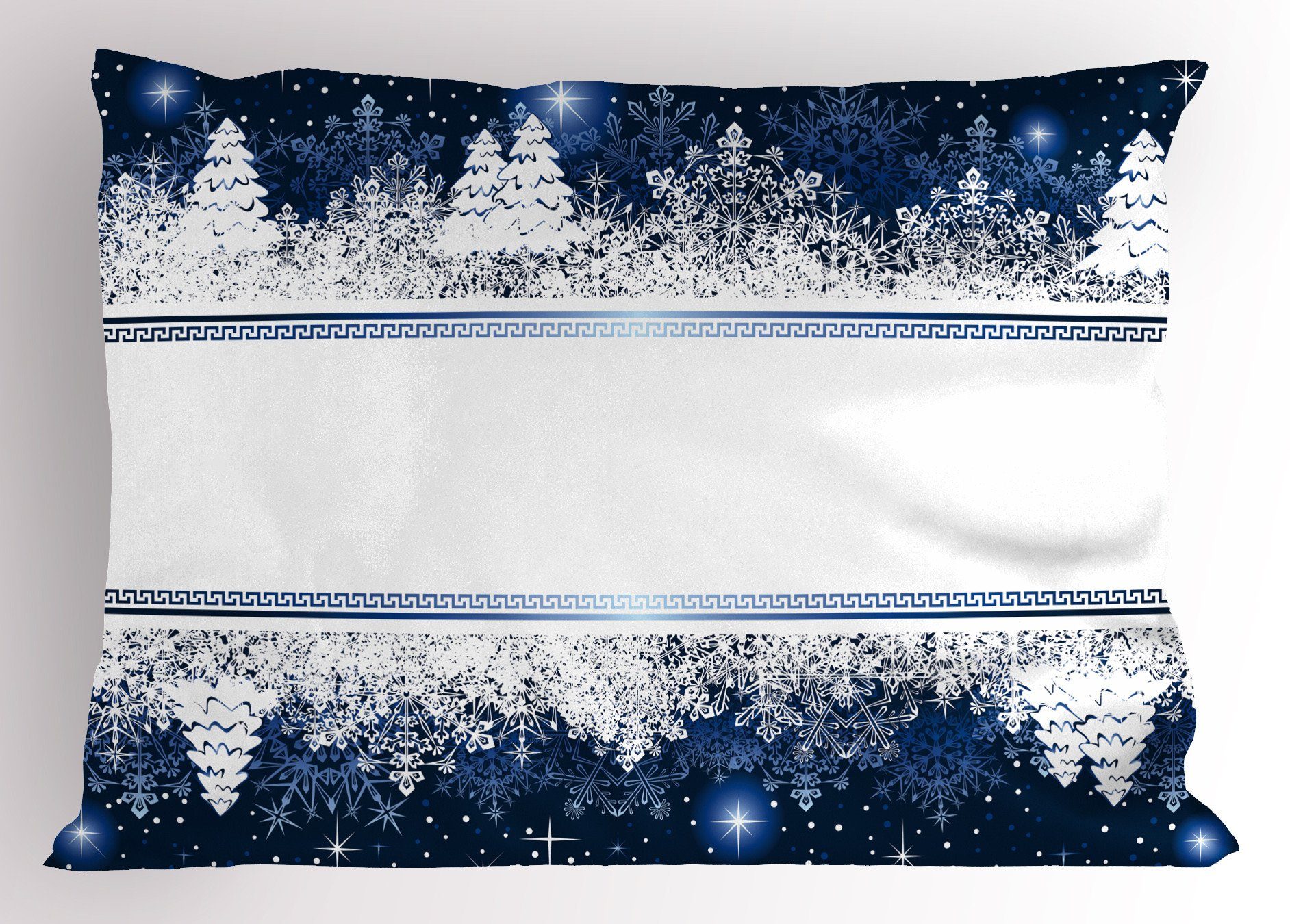 Abakuhaus Winter-Border Dekorativer Stück), Yule Kissenbezug, Kissenbezüge King Size Gedruckter Standard Weihnachten (1