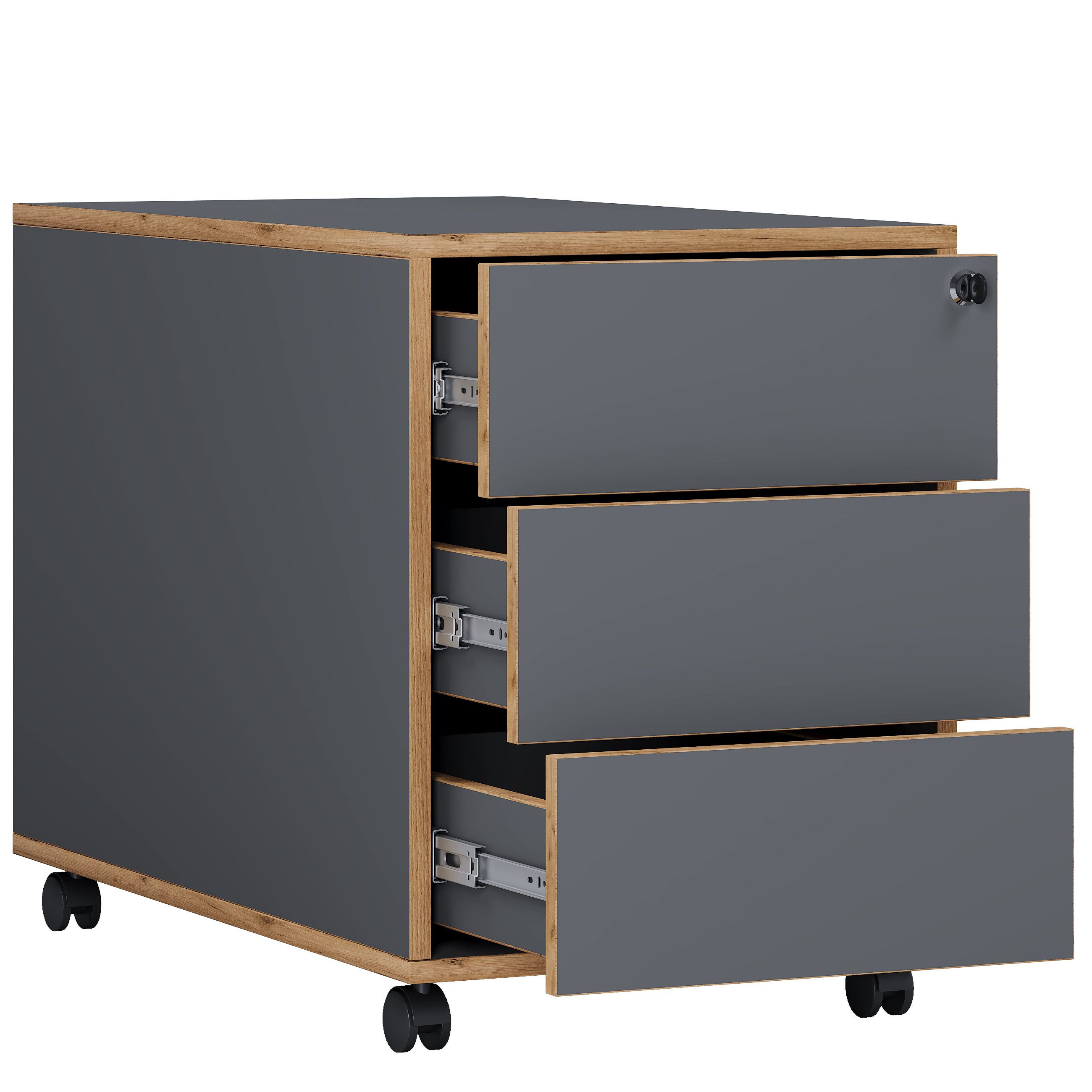 VCM Rollcontainer Holz Rollcontainer Bürocontainer Salia günstig online kaufen