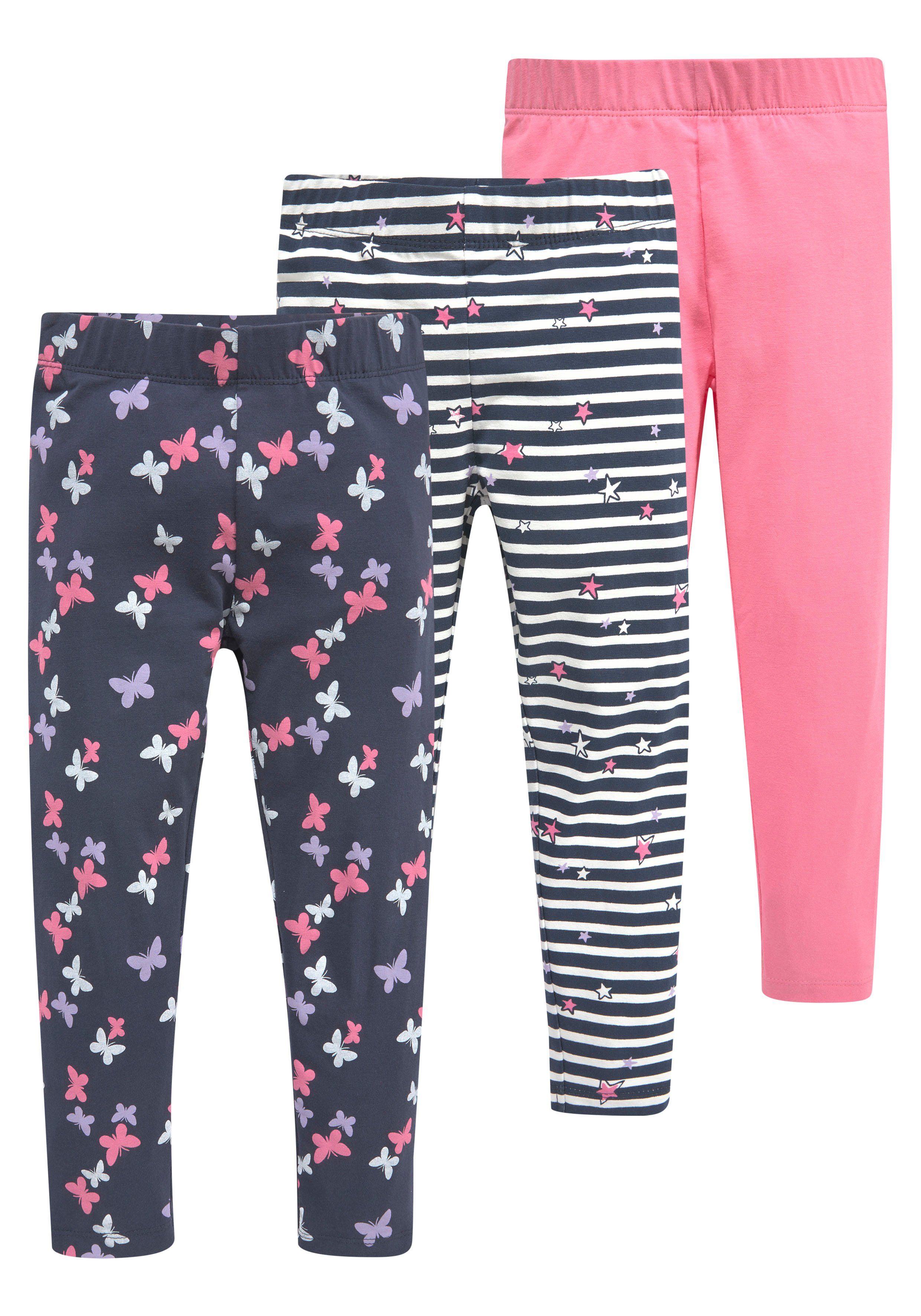 KIDSWORLD 3er-Pack) Mustern und Farben (Packung, Leggings unterschiedlichen mit