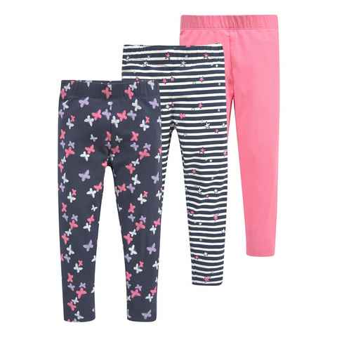 KIDSWORLD Leggings für kleine Mädchen (Packung, 3-tlg., 3er-Pack) mit unterschiedlichen Mustern und Farben