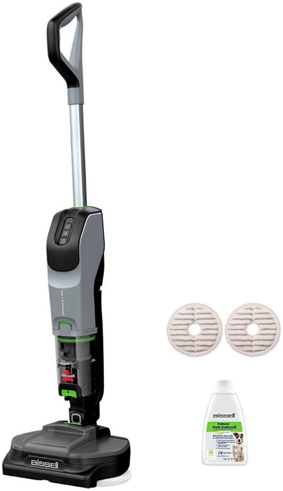 Bissell Nass-Trocken-Sauger 3893N, SpinWave®+ Vac PET Select, staubfreies Wischen, 1000 W, beutellos, kabellos, für alle Hartböden, 3 Reinigungsmodi inklusive Saugmodus