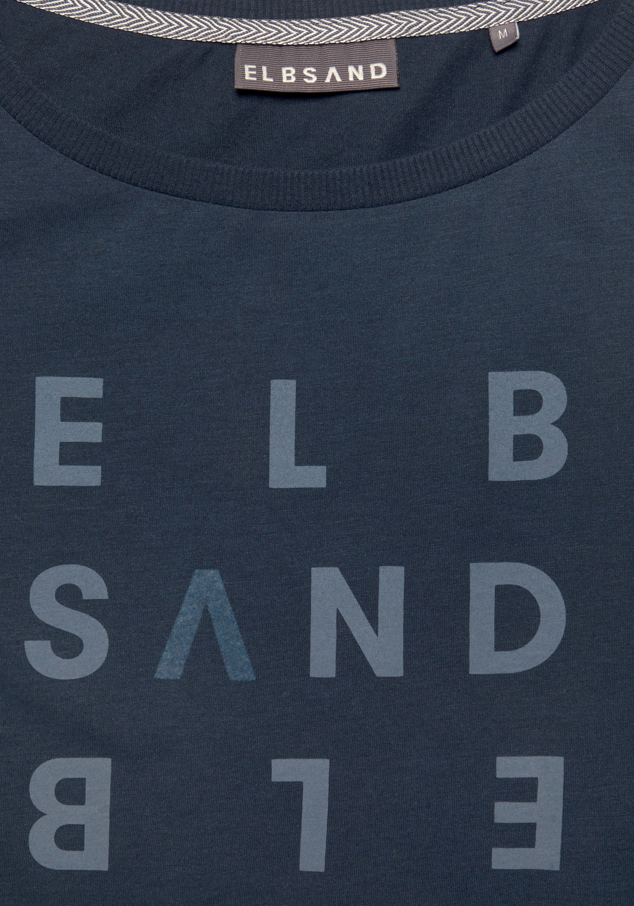 vorne, Elbsand Langarmshirt, Logodruck Ingiara mit sportlich-casual marine Longsleeve