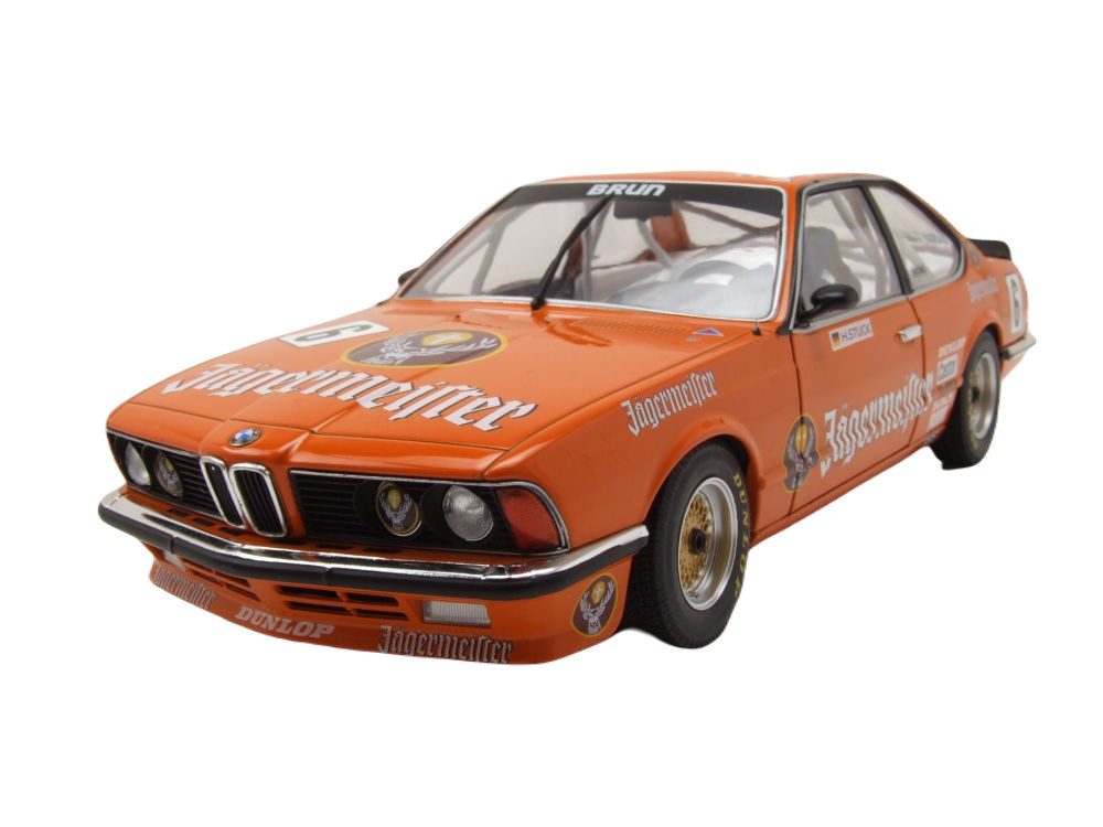 Modellauto BMW 635 CSI E24 #6 Jägermeister 1984 orange H. Stuck