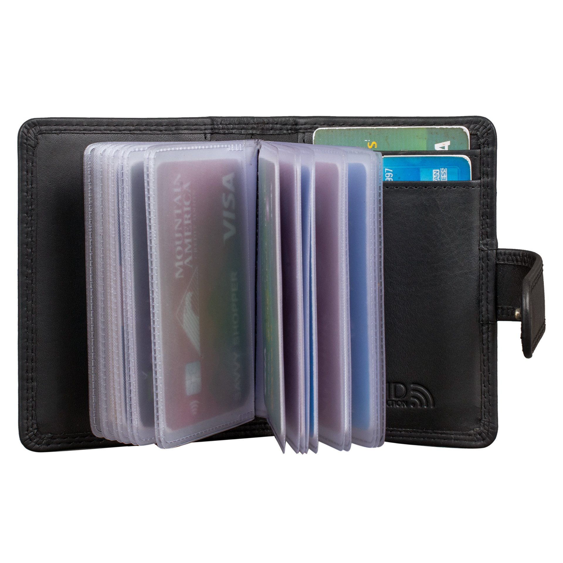 Benthill Kartenetui Echt Leder Kartenbörse für Kreditkarten RFID Karten Geldbörse, RFID-Schutz Kartenfächer