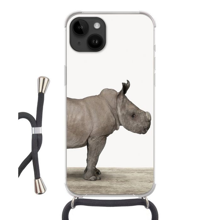 MuchoWow Handyhülle Rhinozeros - Tiere - Jungen - Mädchen Handyhülle Telefonhülle Apple iPhone 14