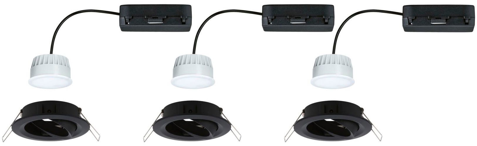 Paulmann LED Einbauleuchte LED Einbauleuchte Nova Coin rund 84mm 50°, LED fest integriert, Tageslichtweiß, Memoryfunktion, Farbwechsler, Farbsteuerung, Dimmer, Smart Home