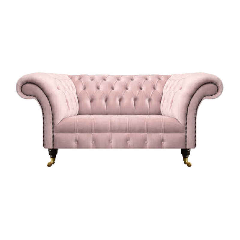 JVmoebel 2-Sitzer Textil Sofa Couch Polster Moderne Zweisitzer Sofas Chesterfield, 1 Teile, Made in Europa