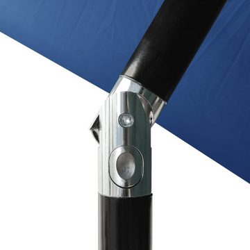 furnicato Sonnenschirm mit Aluminium-Mast 3-lagig Azurblau 2 m