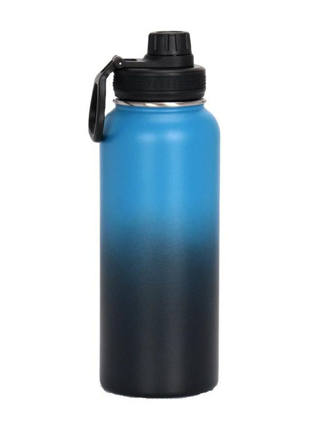 Rouemi Isolierflasche Große Kapazität Thermobecher,1000ml Trinkflasche, 12h heiß/24h kalt, Heiß- und Kaltgetränke Isolierung Blauschwarz