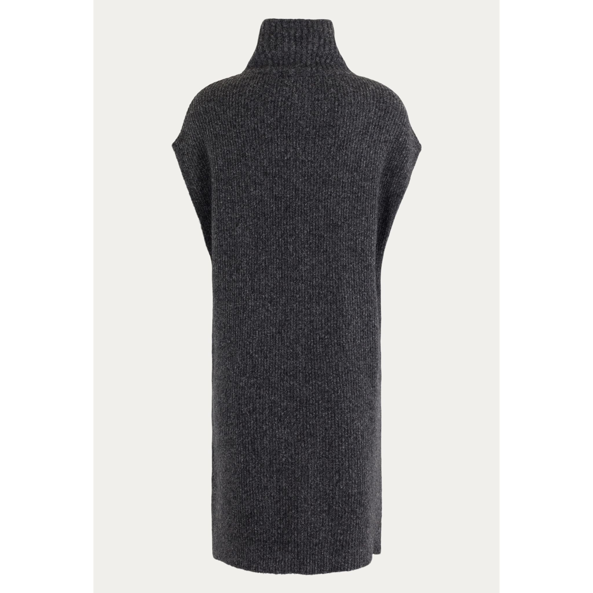 Moscow Design Strickjacke Becka Long Weste Strickweste in Anthrazit meliert günstig online kaufen