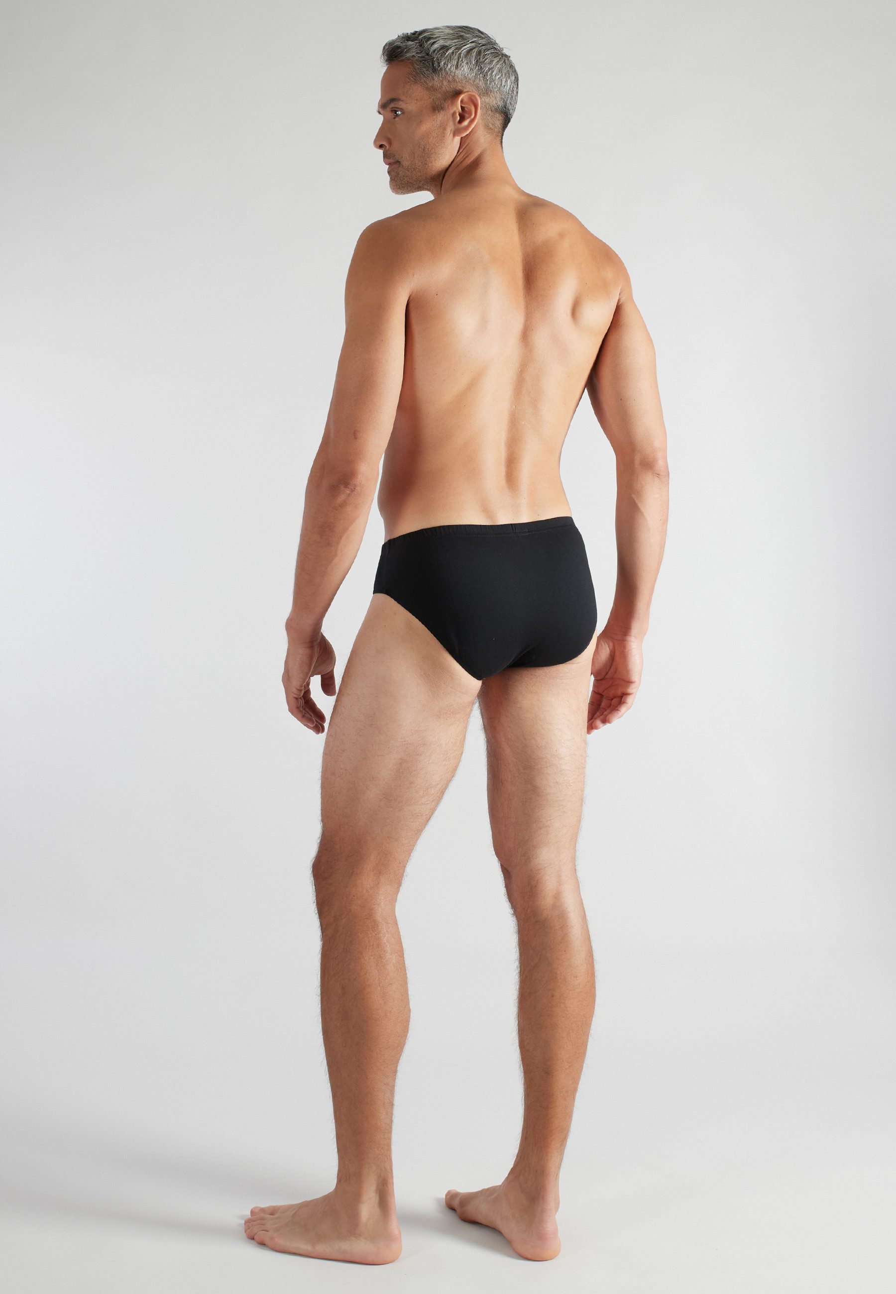 CECEBA Slip CECEBA Herren Sport-Slip schwarz uni 7er Pack (7-St)