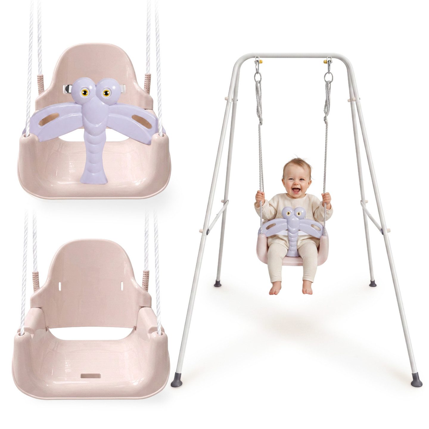 HyperMotion Babyschaukel HyperMotion Kinderschaukel mit Gestell, höhenverstellbar, bis 35 kg