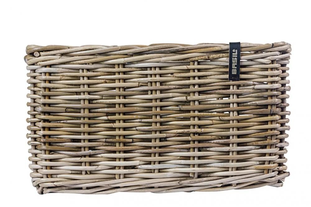 Basil Fahrradkorb Basil Dax S Rattan Fahrradkorb 27x37x21 cm - grau - ohne Befestigungsm