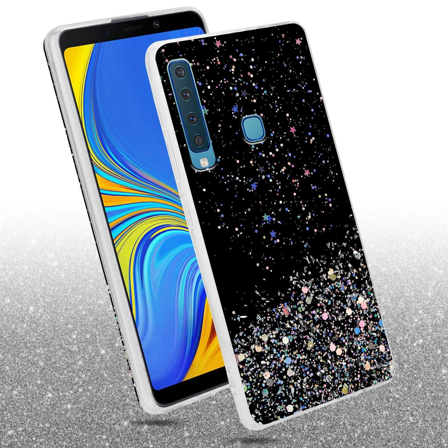Cadorabo Handyhülle für Samsung Galaxy A9 2018 Hülle Samsung Galaxy A9 2018, Flexible TPU Silikon Handy Schutzhülle - Hülle - mit Glitzer