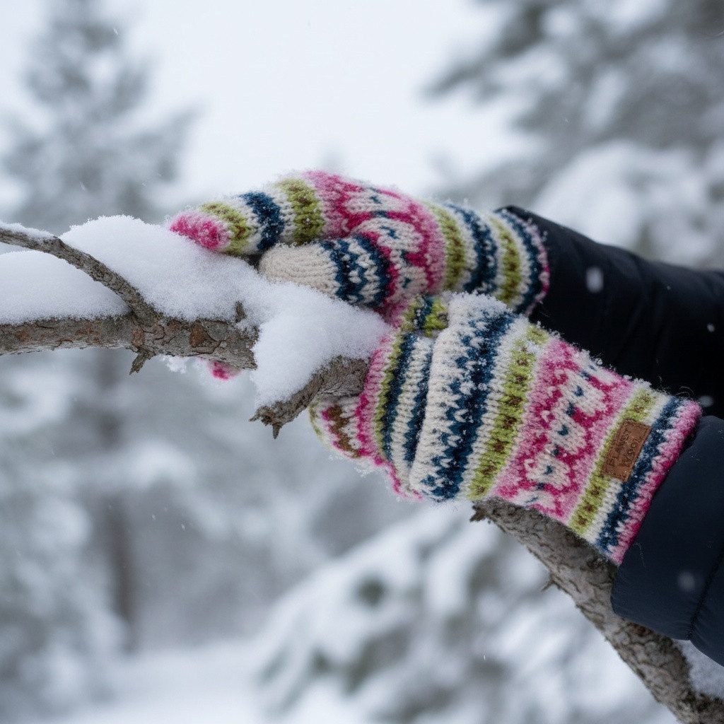 Guru-Shop Strickhandschuhe Handgestrickte Handschuhe, Klapphandschuhe.. günstig online kaufen