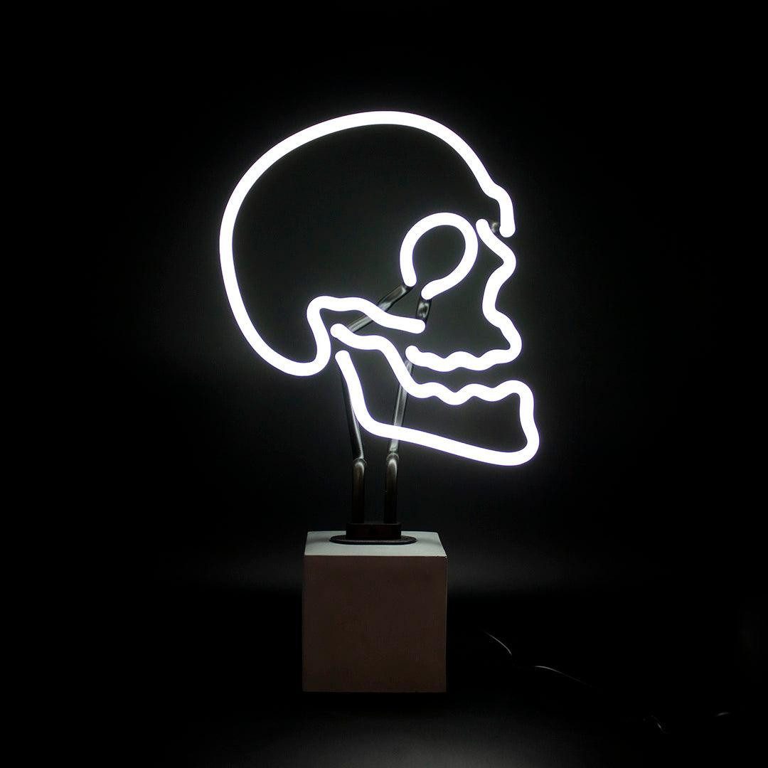 TOM NEON Dekolicht "Skelett" Glas Stand-Neon Neonlampe Geschenkidee, TOM NEON, Handgefertigt