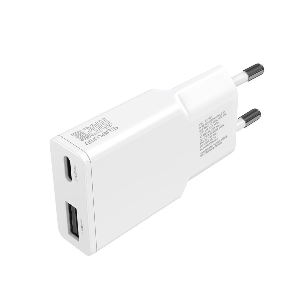 4smarts PDPlug Duos Slim 20W GaN Handy-Netzteile (Kraftvoller Dual-Lader)