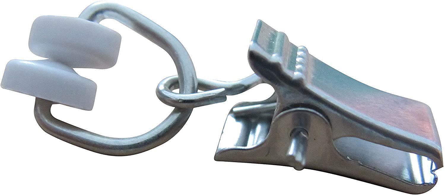 T-Rollringe Metall mit Klammer Laufrollen für Gardinenschienen mit T-Profil 