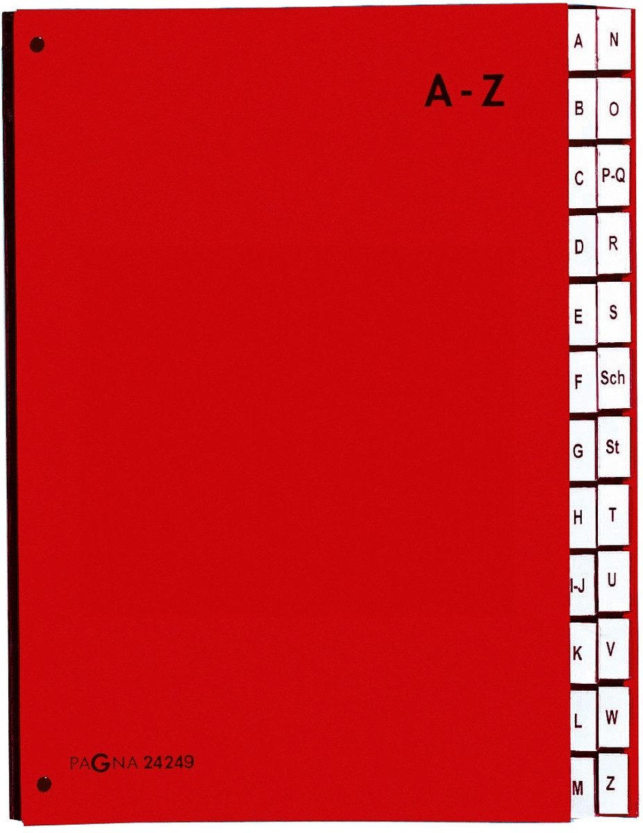 PAGNA Organisationsmappe Pultordner A-Z Color-Einband rot