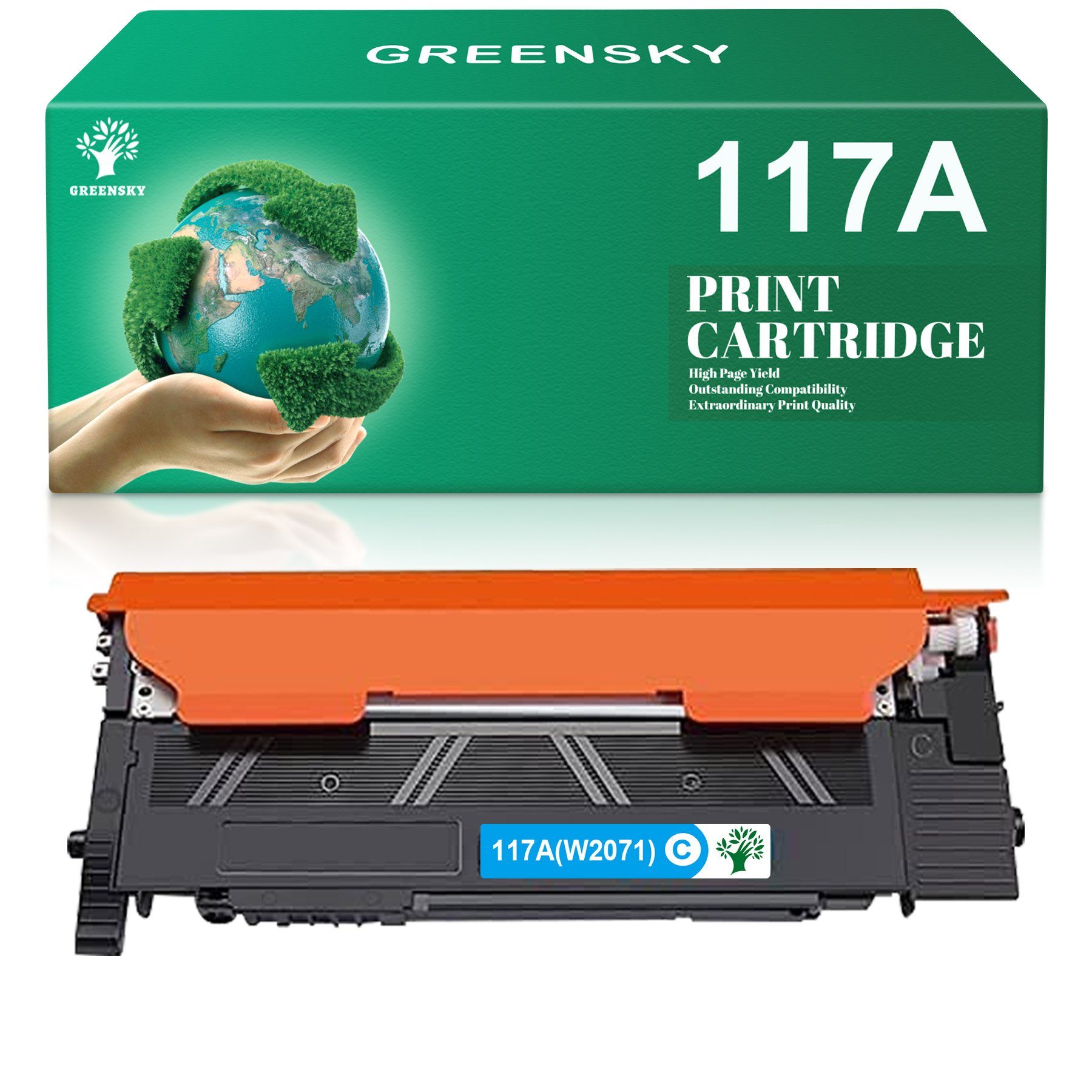 117A 117 HP 150w Laser Kompatibel Greensky Tonerpatrone 50nw 150a Color für