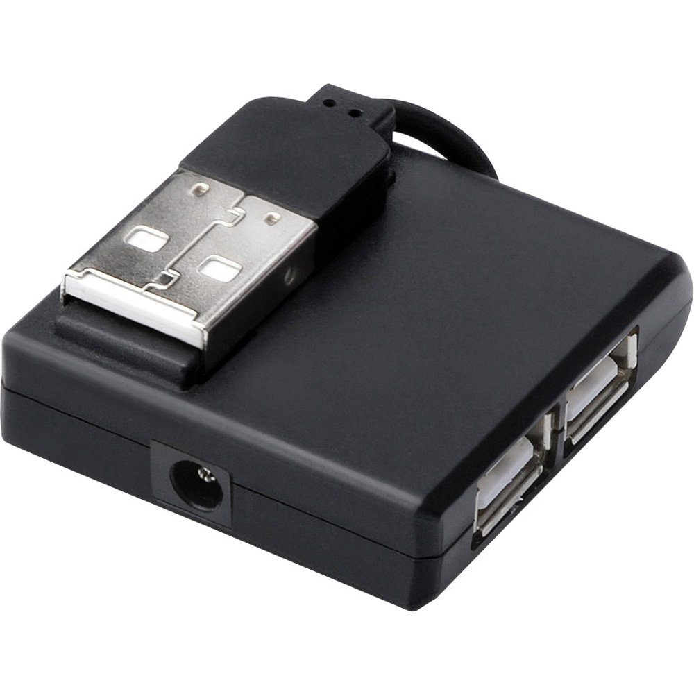 USB-Verteiler Digitus DA-70217 4 Port USB 2.0-Hub Schwarz