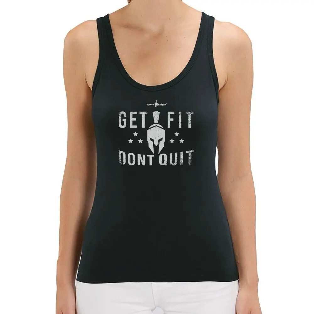 Sport-Knight® Tanktop Sport-Knight® Damen Fitness Tanktop "Get Fit Dont Quit"