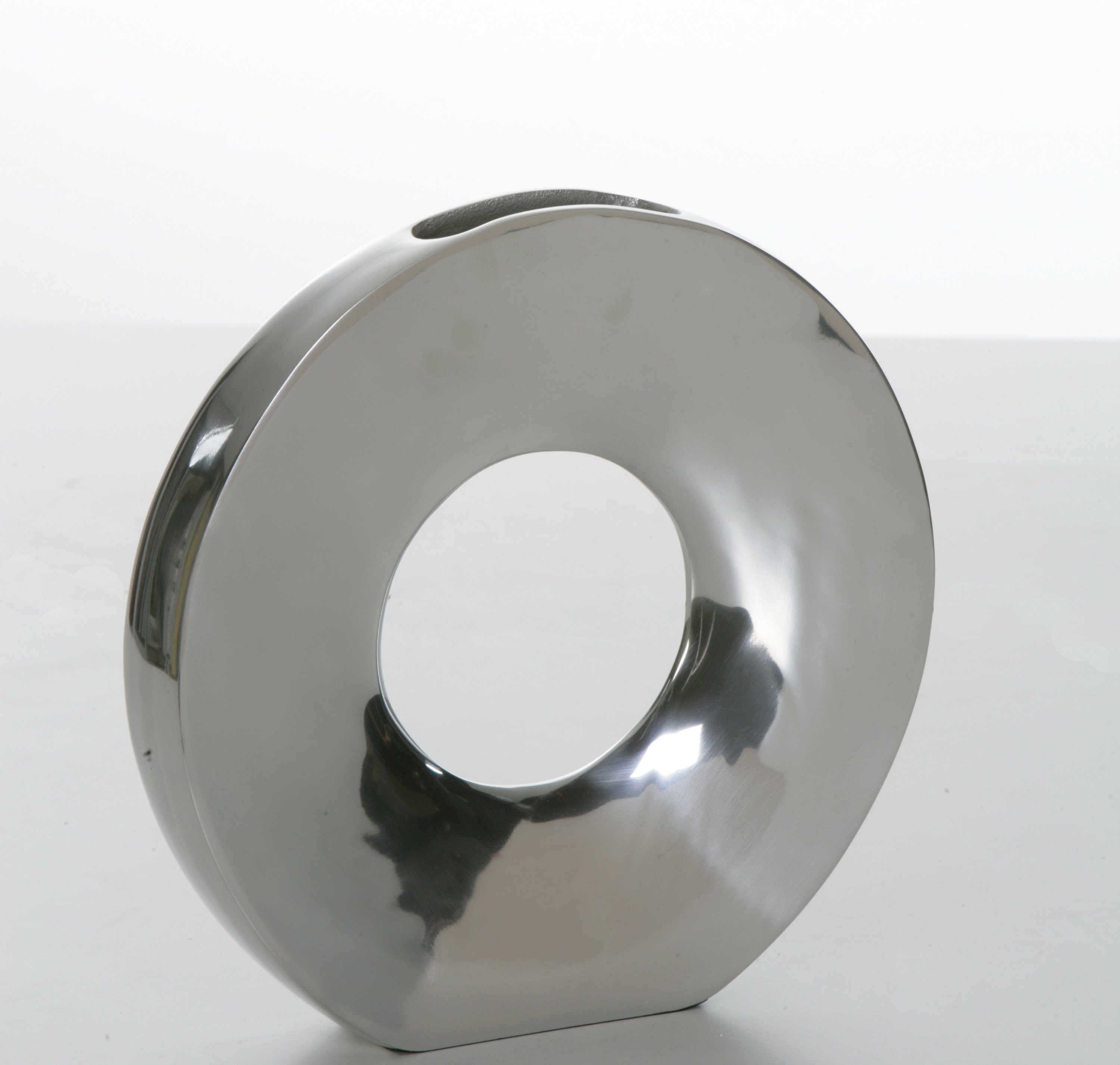 (Größe: ARTRA Vase "Rund" M) und (1 Tischvase Dekoration, Tischvase Blumenvase Aluminum - St),
