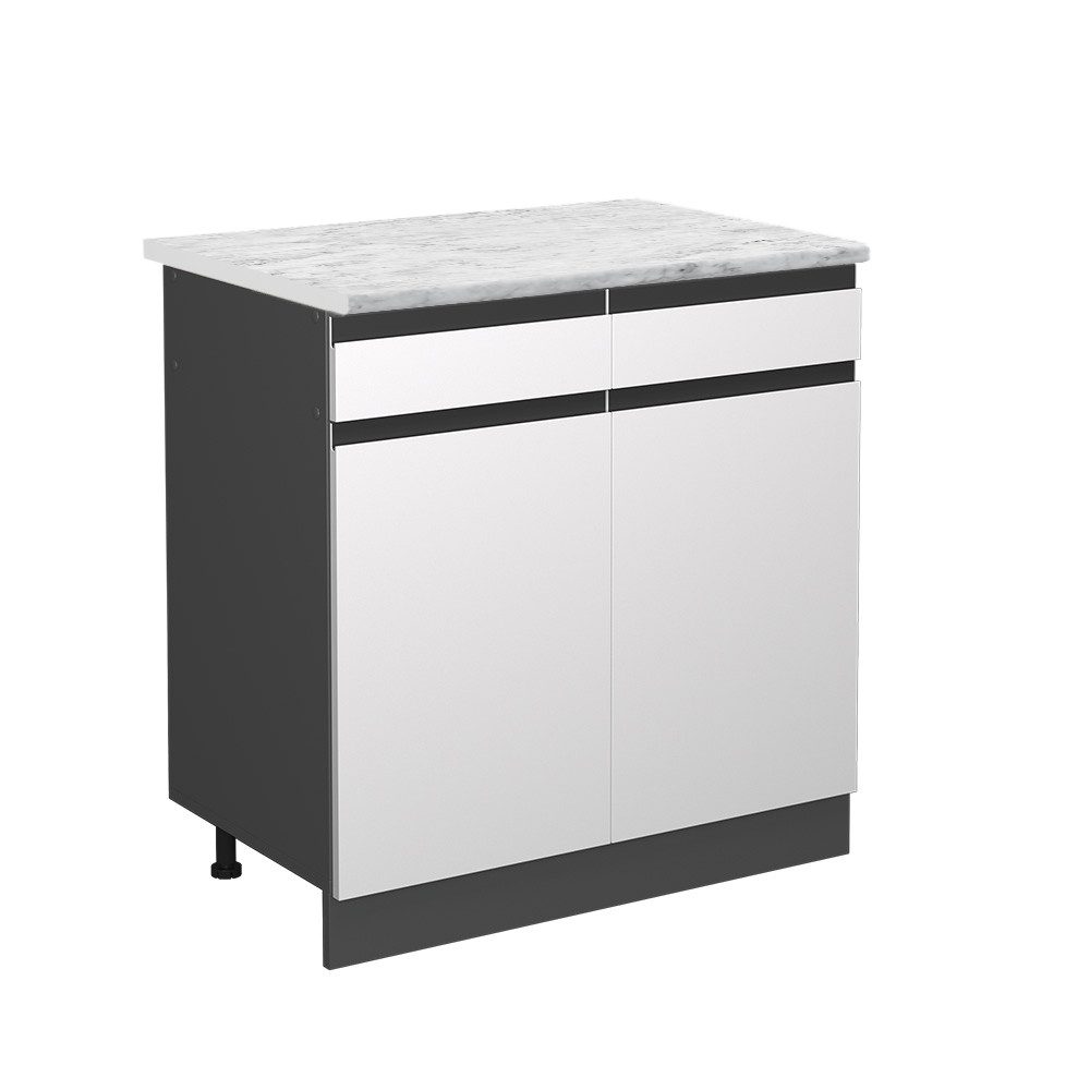 Vicco Unterschrank R-Line, Weiß/Anthrazit, 80 cm günstig online kaufen