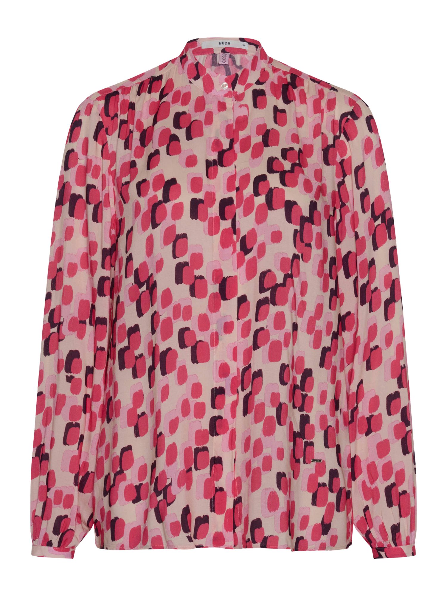 Brax Hemdbluse rosa,Freizeit,Viskose,Allover-Print,Kent,Lang,Regular Fit