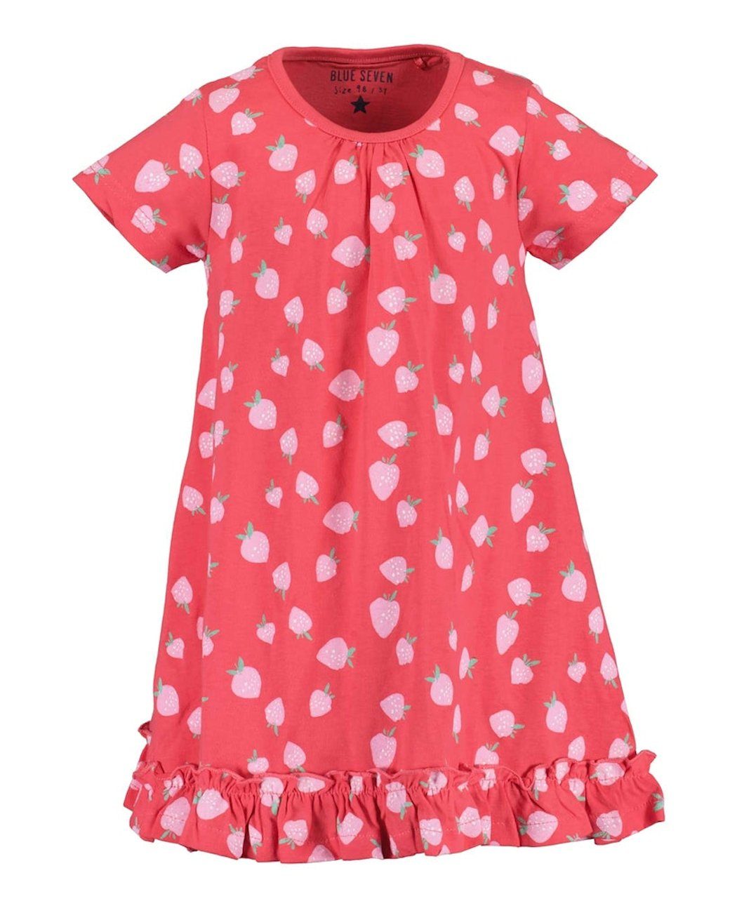 pink Blue Kleid Seven A-Linien-Kleid Blue (1-tlg) Seven Erdbeere Schlupfkleid Shirtkleid