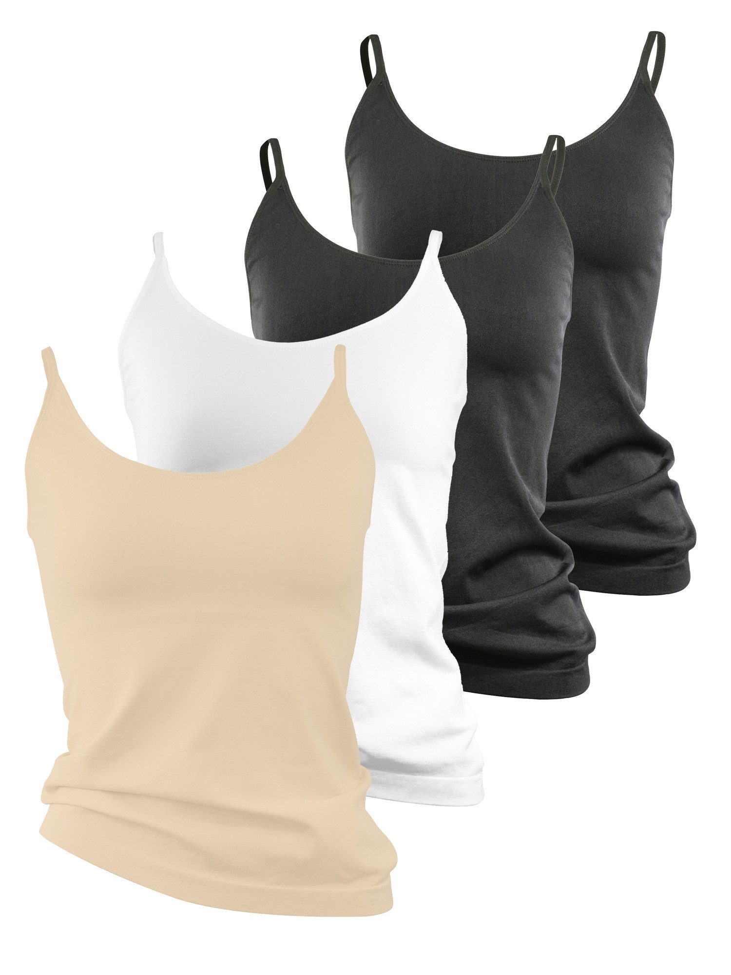 Yenita® Unterhemd Träger Top (4-St) in angenehmer Microfaser-Qualität günstig online kaufen