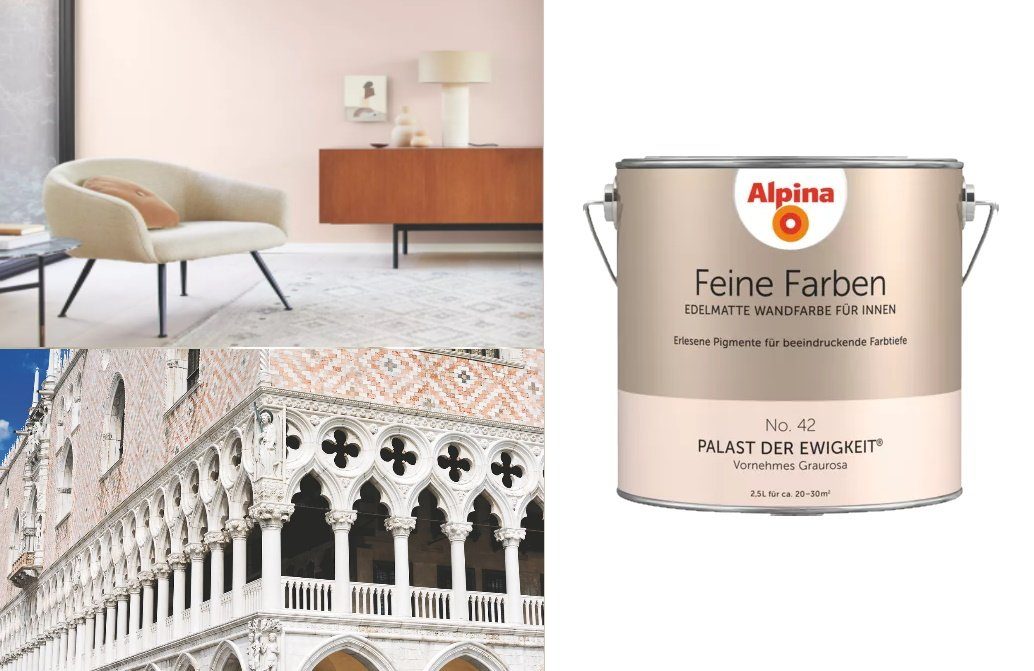 *Alpina* Wandfarbe Feine Farben 2,5 Liter No. 42 Palast der Ewigkeit. € 39,90, (€ 15,96 pro 1 l).